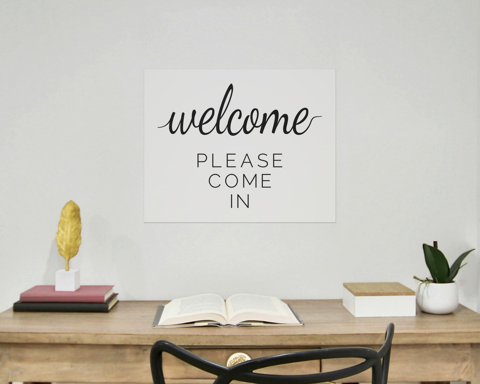 Welcome, Please Come In, Bare print in a home office