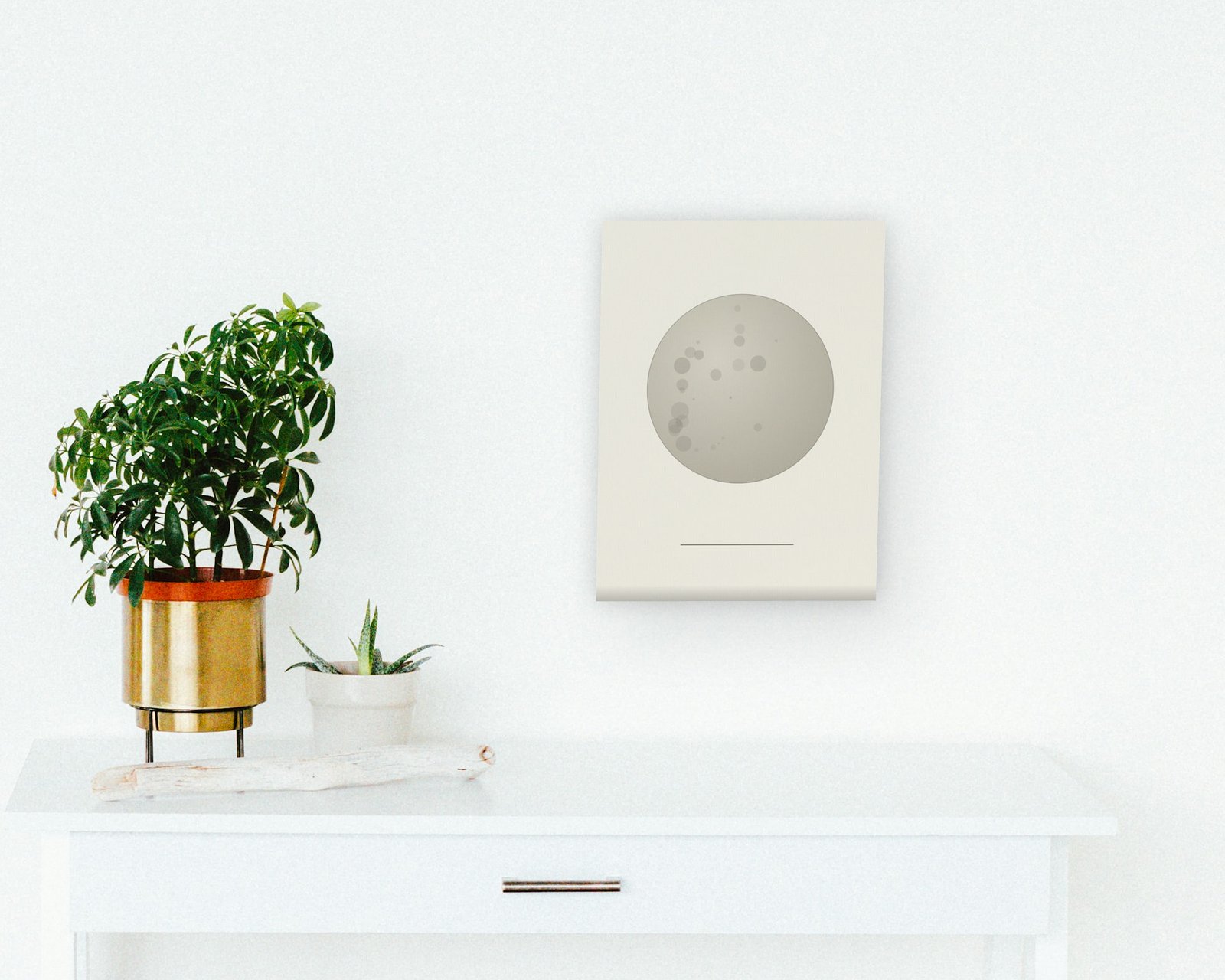 La Lune Printable Wall Art, Gallery canvas in a hallway and entry