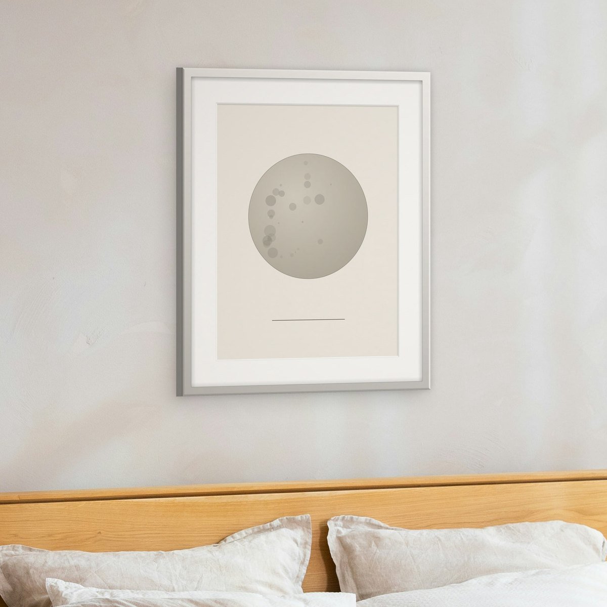 La Lune shown framed on a wall