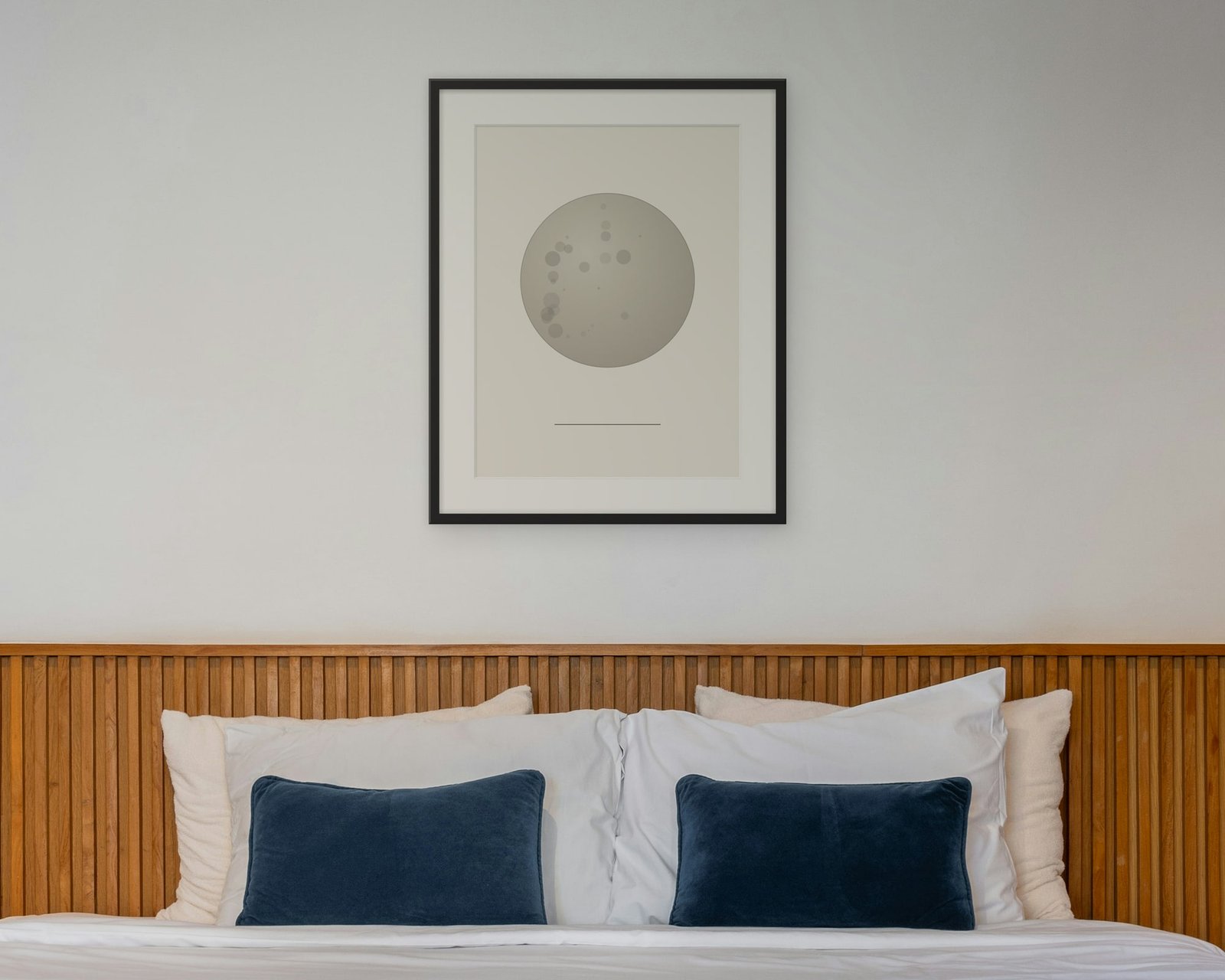 La Lune Printable Wall Art, Framed in a bedroom