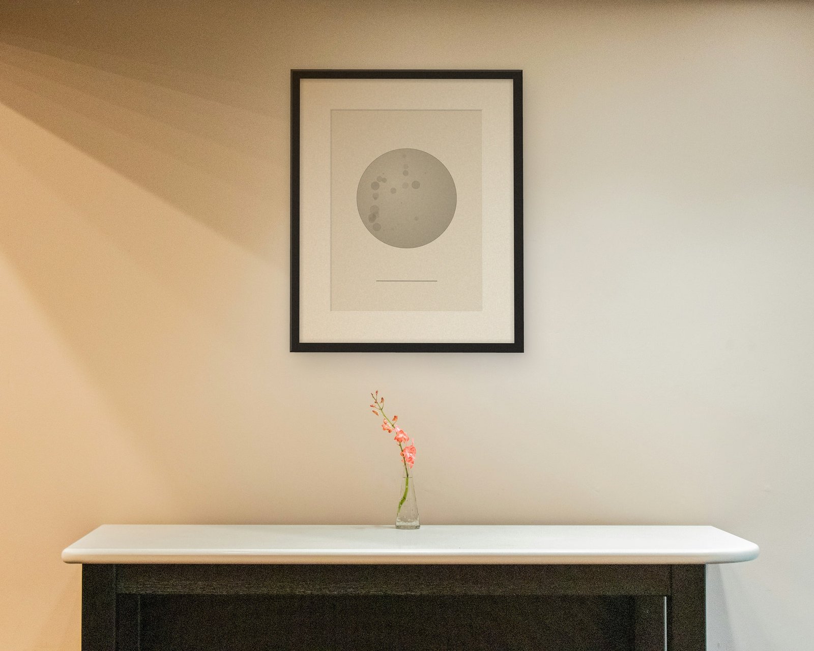 La Lune Printable Wall Art, Framed in a hallway and entry
