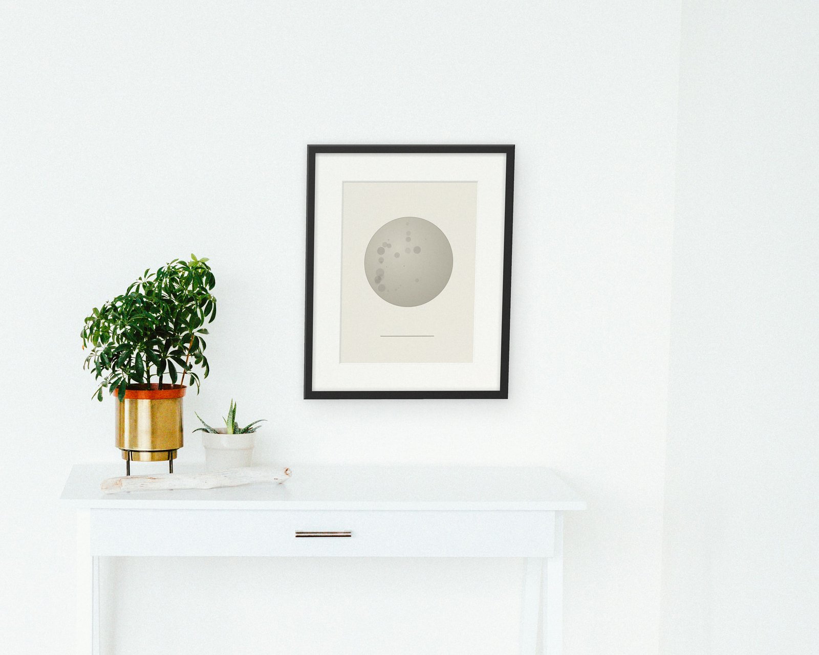 La Lune Printable Wall Art, Framed in a hallway and entry