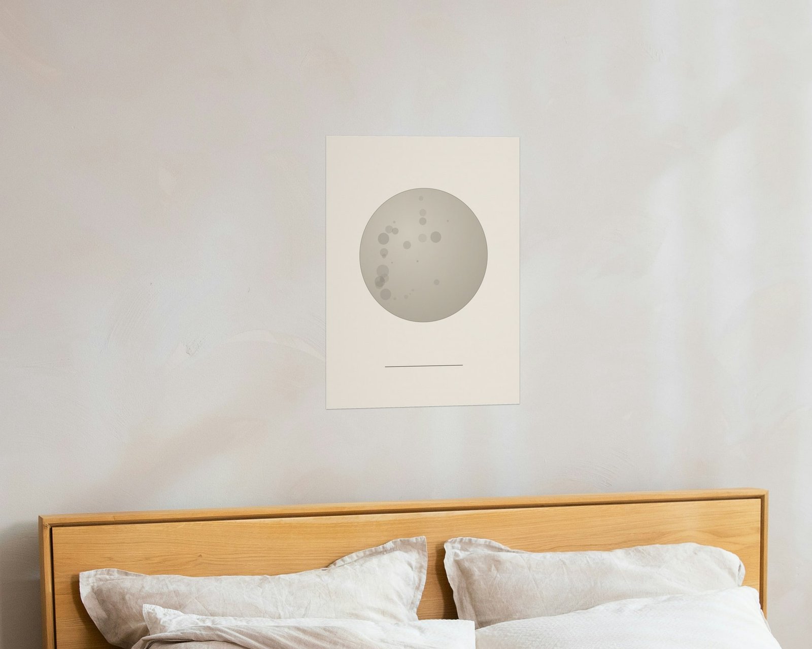 La Lune Printable Wall Art, Bare print in a bedroom
