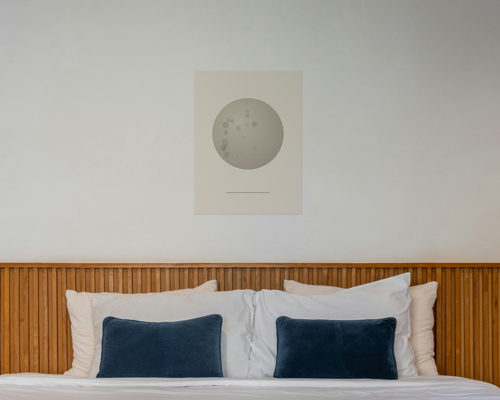 La Lune Printable Wall Art, Bare print in a bedroom