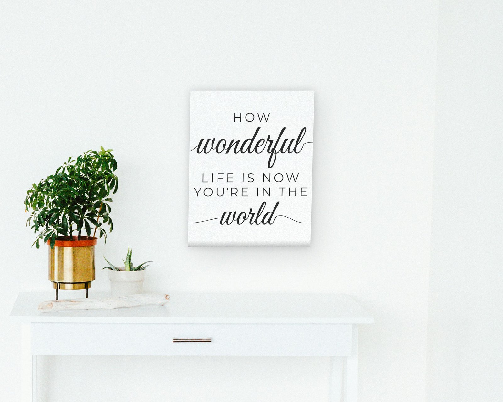How Wonderful Life Is, Gallery canvas in a hallway and entry