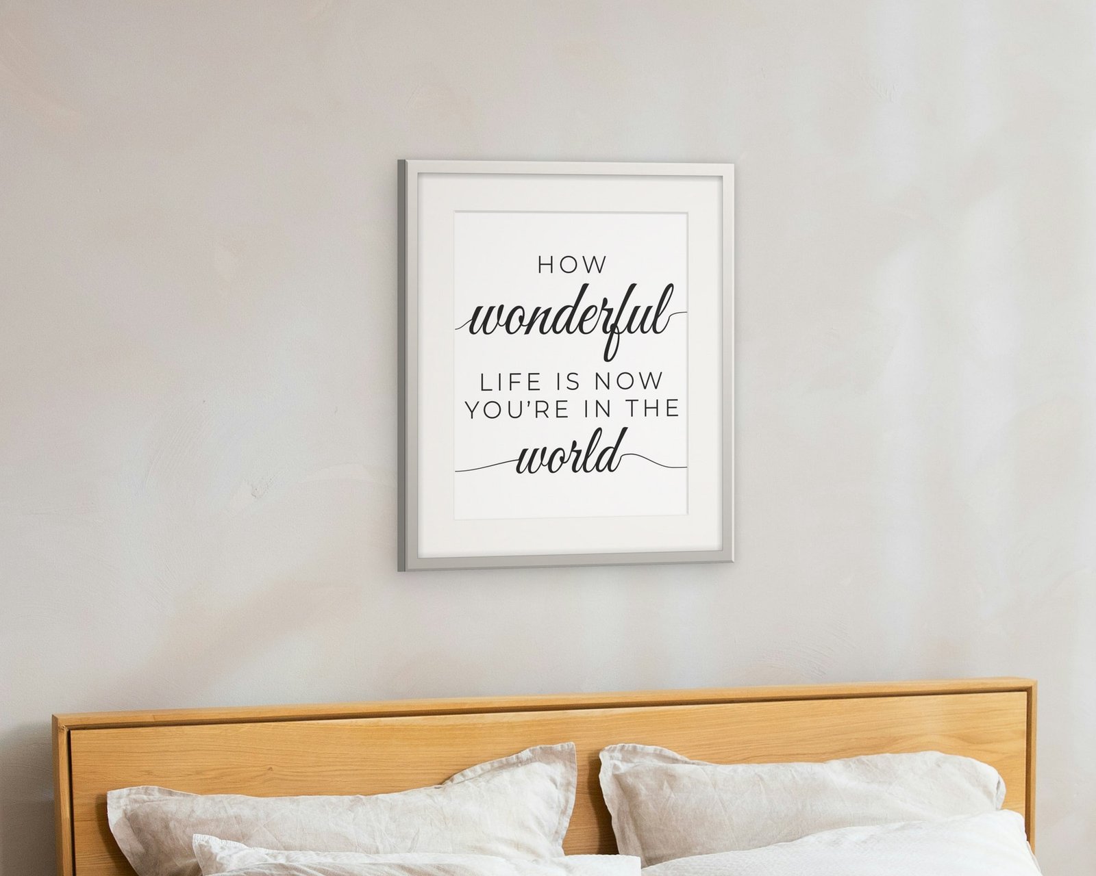 How Wonderful Life Is, Framed in a bedroom