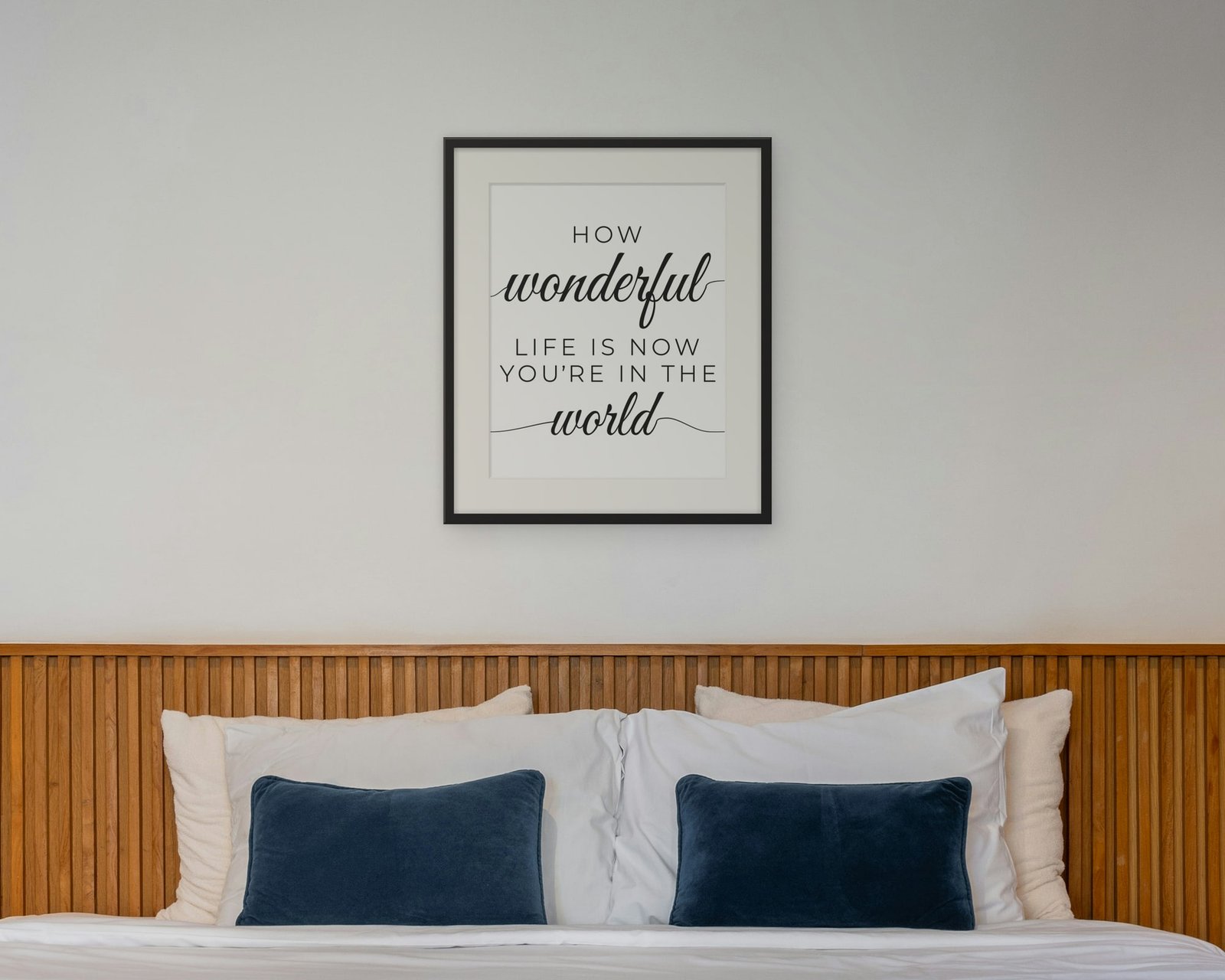 How Wonderful Life Is, Framed in a bedroom