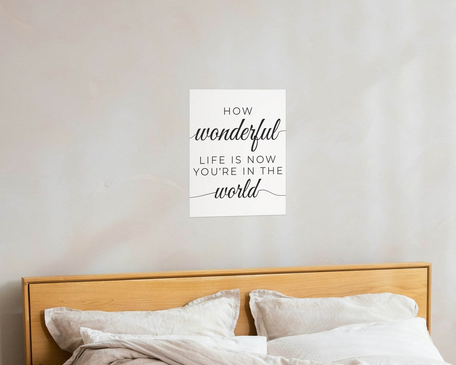 How Wonderful Life Is, Bare print in a bedroom