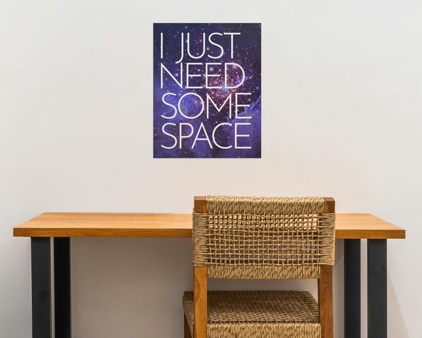 I Just Need Some Space, Bare print in a home office