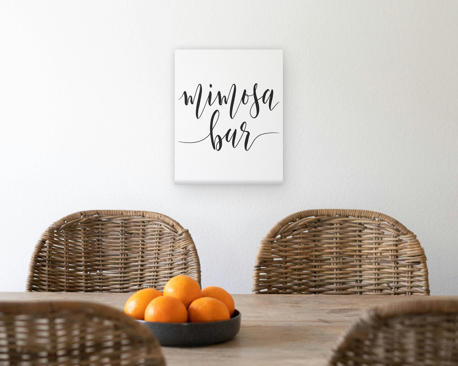 Mimosa Bar, Gallery canvas in a kitchen