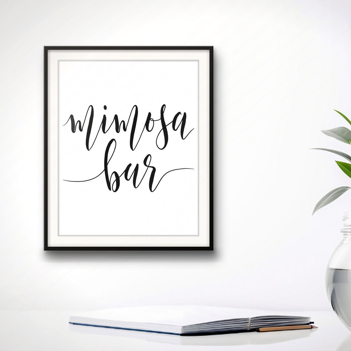 Mimosa Bar shown framed on a wall