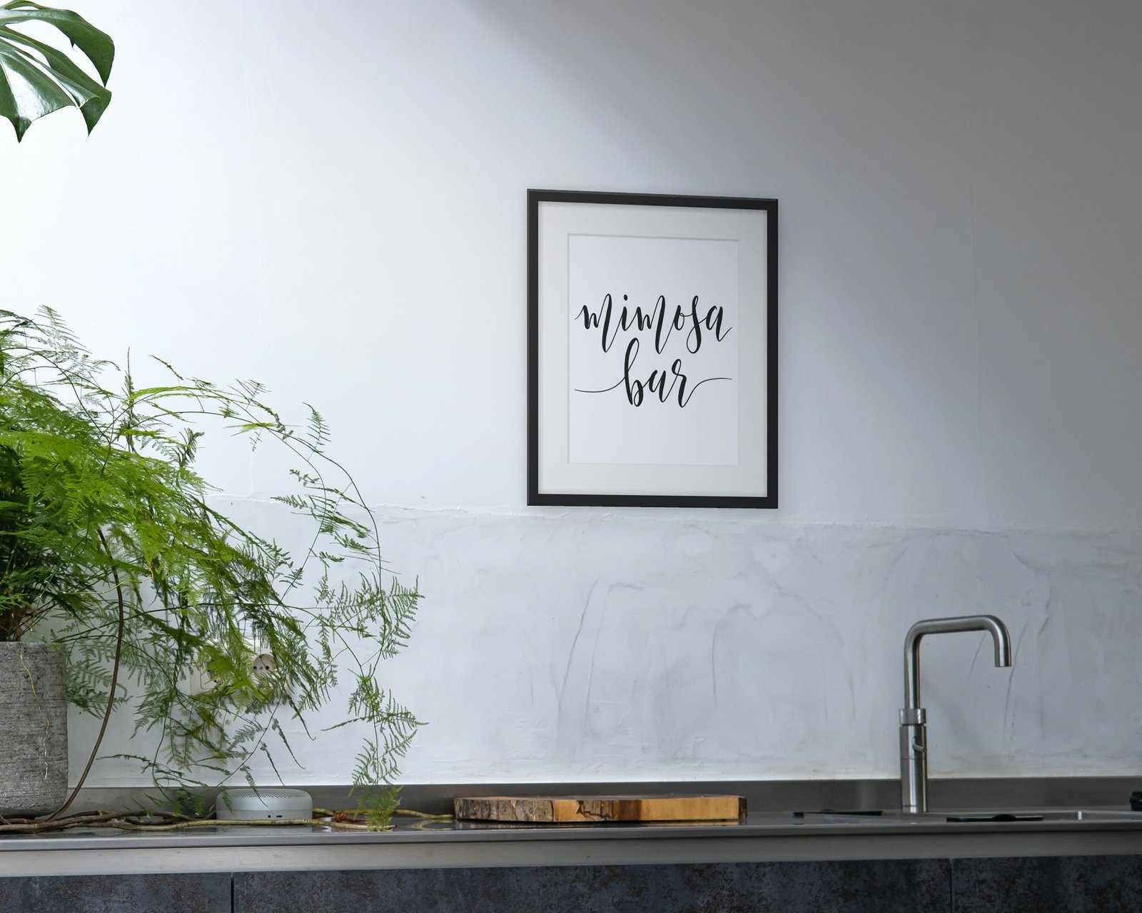 Mimosa Bar, Framed in a kitchen