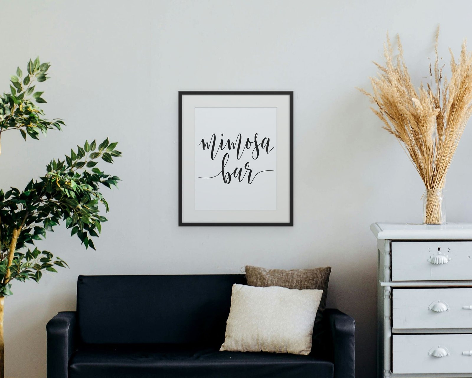 Mimosa Bar, Framed in a living room
