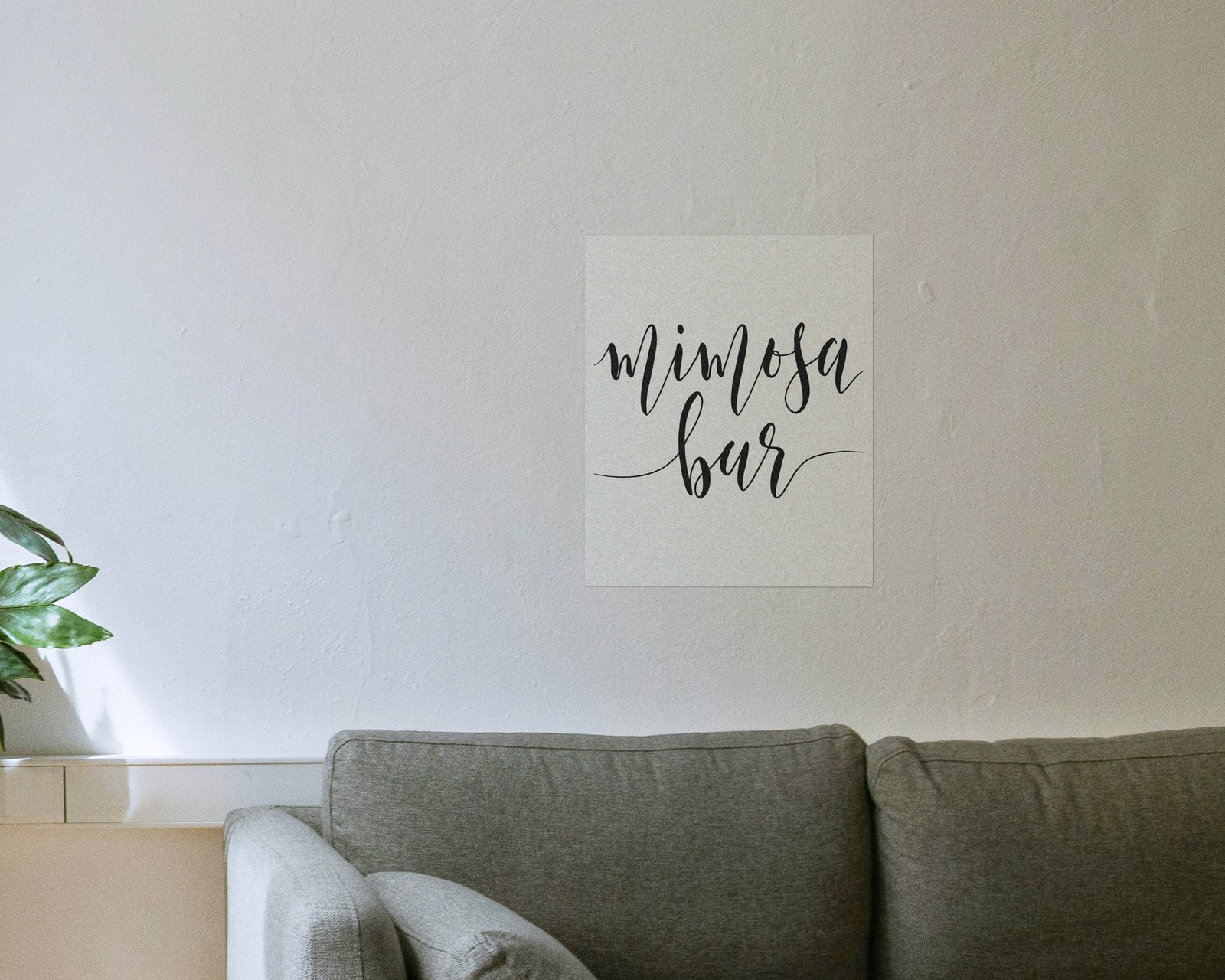 Mimosa Bar, Bare print in a living room