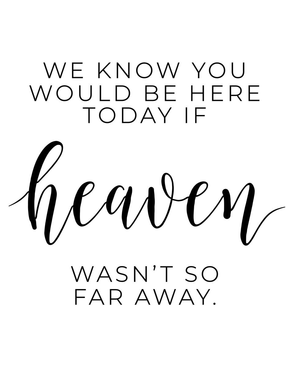 If Heaven Wasn't So Far Away